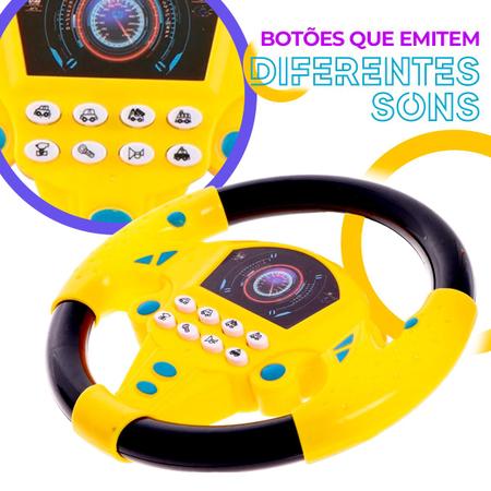 Volante De Brinquedo Eletrônico Infantil/Jogo De Aventura Com