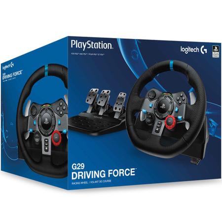 Volante Logitech Driving Force G29 Para PS4 / PS3 / PC Preto + Jogo Fórmula  1 BR para PS4