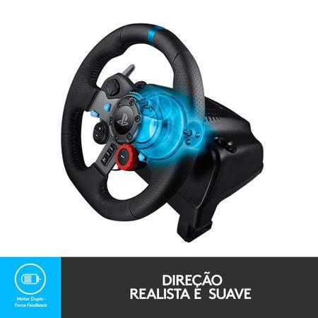 Mais Barato - Volante Logitech G29 Driving Force para PS5, PS4, PS3 e PC  Por: 1.699,00