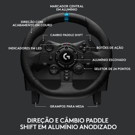 Volante Logitech G923 com pedal + Câmbio Driving Force Shifter para PS5 PS4  PS3 e PC - Controle Simulador - Magazine Luiza