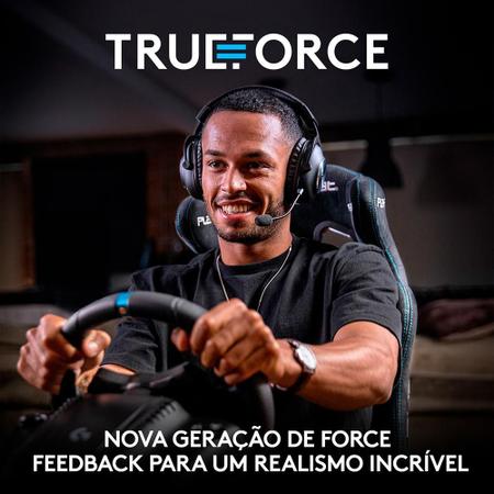 Volante Gamer Logitech G923 para PS5, PS4 e PC com Force Feedback  Trueforce, Pedais Responsivos, Launch Control e Acabamento em Couro