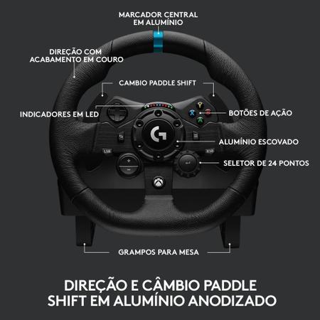 Volante Logitech G923 com pedal + Câmbio Driving Force Shifter para X-box -  Controle Simulador - Magazine Luiza