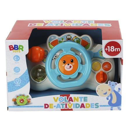 Brinquedo do volante do carro, Volante Para Carrinho, Brinquedo musical educativo para bebê com luz e som para brincar de faz de conta, jogo educativo para presente de aniversário Sritob :