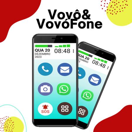 Imagem de Vovô&vóvofone 4g 64gb tela 6'' redes sociais zap face insta