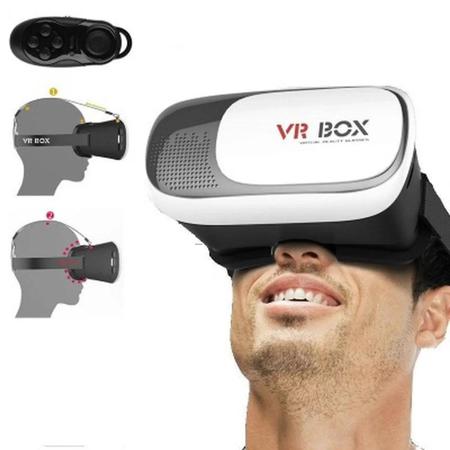 Vr Box Oculos Realidade Virtual Jogos Cardboard 3d + Controle - Online - VR  / Óculos de Realidade Virtual para Celular - Magazine Luiza