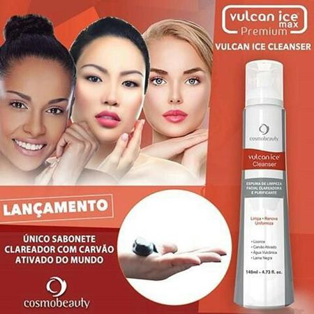 Imagem de Vulcan Ice Cleanser 140ml Cosmobeauty Sabonete Carvão