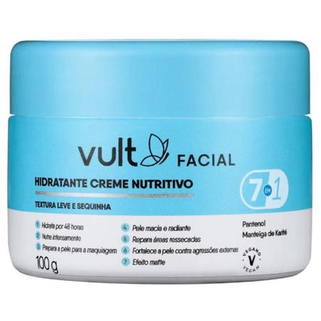 Imagem de Vult creme hidratante facial nutritivo 7 em 1 azul 100g