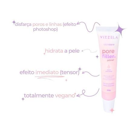 VZ 62 Primer Pore Filler Vizzela 30g Imagem de VZ 62 Primer Pore Filler Vizzela 30g