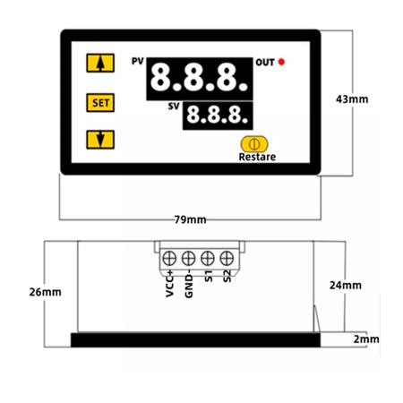 Imagem de W3230 Digital mini controlador termostato temperatura cervejeira, chocadeira, aquário 110 220v