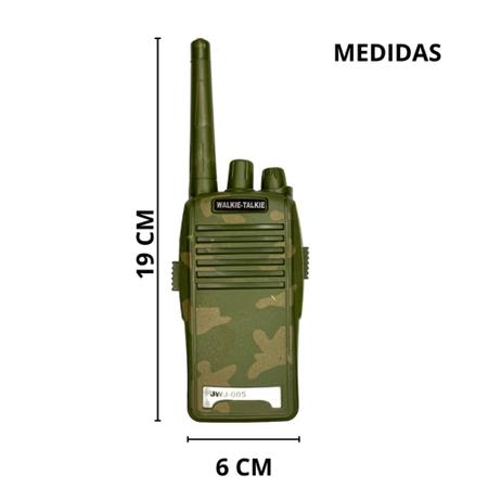 Imagem de Walkie Talkie Radio Comunicador Brinquedo Infantil com tema Militar Força em Ação