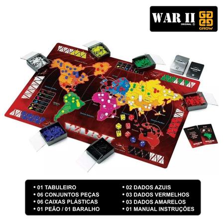 Jogo De Tabuleiro War - Jogo Da Estrategia Original Grow