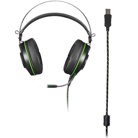 Imagem de Warrior raiko headset gamer 7.1 usb com led verde
