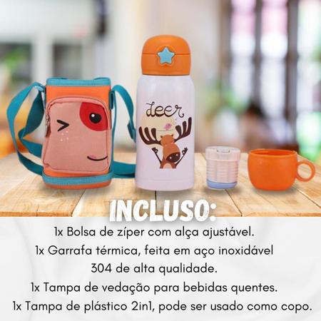 Imagem de Water Bottle Térmica Com Canudo Copo Alça 500Ml Infantil