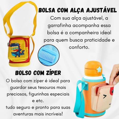 Imagem de Water Bottle Térmica Com Canudo Copo Alça 500Ml Infantil