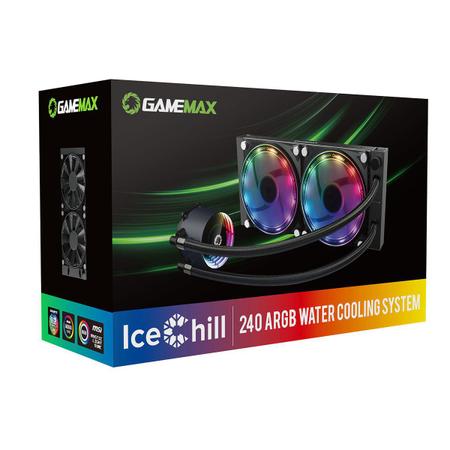 Water Cooler Gamemax Ice Chill 240, ARGB, Intel/AMD, 240mm, C/  Controladora, Preto - Cavuca: a loja de informática campeã!