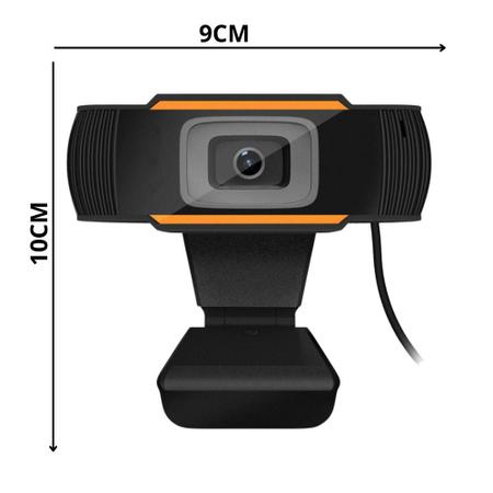 Imagem de Webcam Full HD Câmera Autofoco Microfone Computador PC Laranja