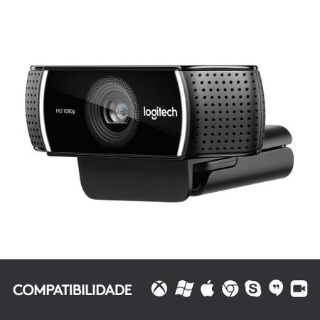 Imagem de Webcam Full HD Logitech C922 Pro Stream com Microfone Embutido, 1080p e Tripé Incluso, Compatível Logitech Capture - 960-001087