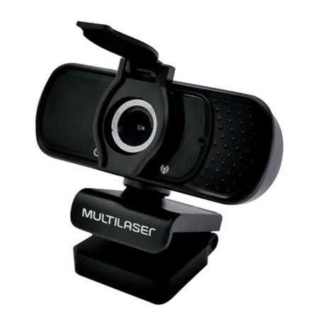 Imagem de Webcam Multilaser com Tripé, 1080P Full HD, USB, Microfone com Cancelamento de Ruído, Plug And Play, Preto - WC055
