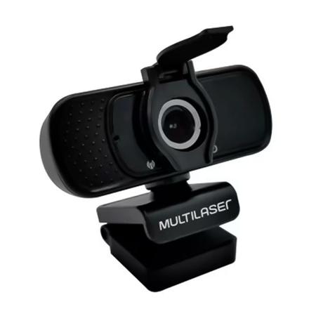 Imagem de Webcam Multilaser com Tripé, 1080P Full HD, USB, Microfone com Cancelamento de Ruído, Plug And Play, Preto - WC055