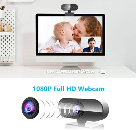 Imagem de Webcam Usb Full Hd 1080 Mic Câmera Para Notebook Computador