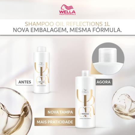 Imagem de Wella Professionals Oil Reflections - Shampoo 1000ml + Máscara 500ml + 3 Ampolas 6ml