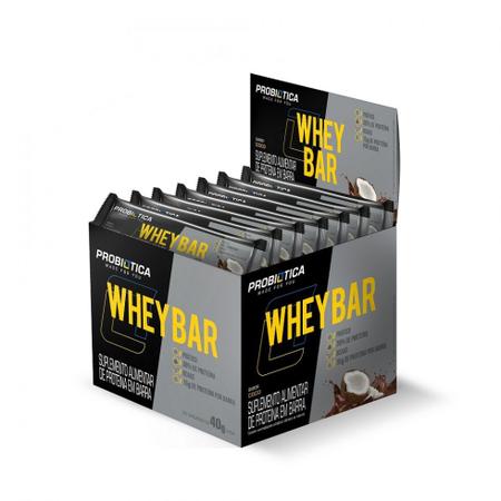 Imagem de Whey Bar Low Carb Caixa 24 Unidades (960g) - Probiótica