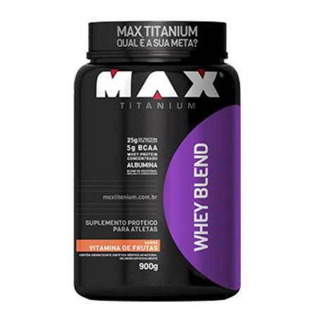 Whey Blend 900g - Max Titanium - Vitamina De Frutas Imagem de Whey Blend 900g - Max Titanium - Vitamina De Frutas