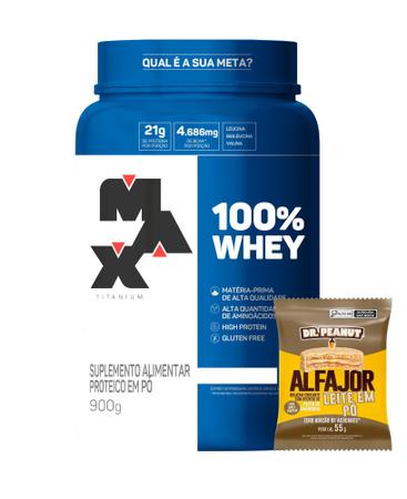 100% Whey (900g) Max Dr.Peanut - Max Titanium