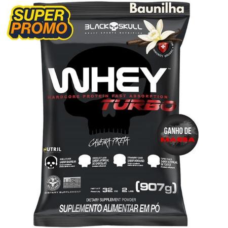 Whey Protein Concentrado Turbo 907g Black Skull