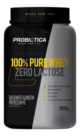 Imagem de Whey Protein Concentrado Probiotica Zero Lactose - 900g Morango