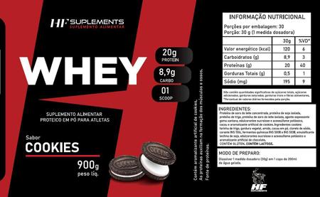 Whey Protein Cookies 900G + Pré Treino Hefestus Limonada - HF Suplements Imagem de Whey Protein Cookies 900G + Pré Treino Hefestus Limonada