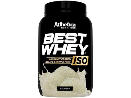 Imagem de Whey Protein Isolado Hidrolisado Atlhetica  - Nutrition Best Whey ISO 900g Baunilha sem Açúcar