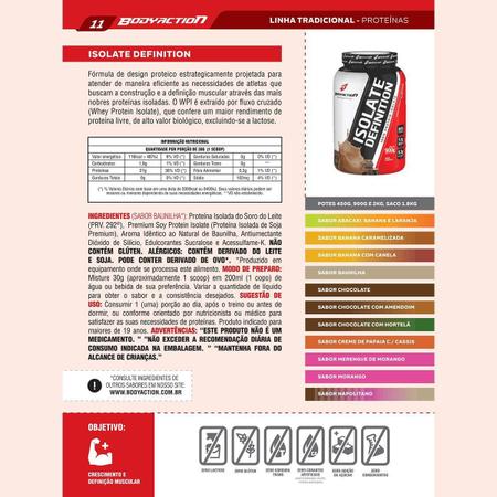Whey Protein Isolate Definition 450G - Body Action Imagem de Whey Protein Isolate Definition 450G - Body Action