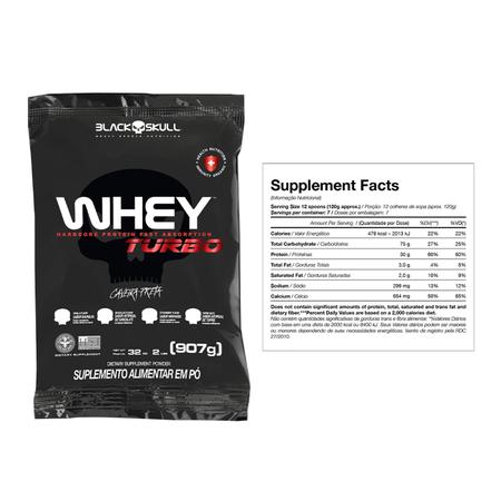 Imagem de Whey Protein Turbo Refil 907g - Black Skull