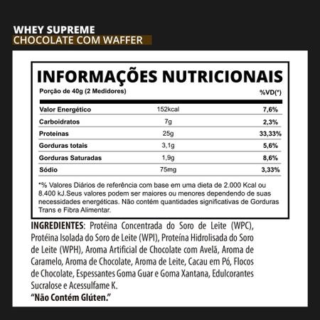 Imagem de Whey Protein Whey Supreme Chocolate 900G 3Vs