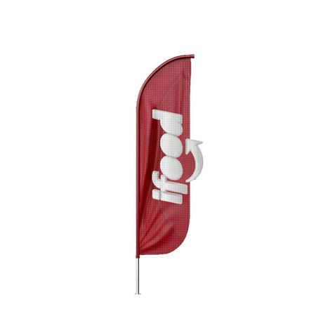 Imagem de Wind Banner 3D Ifood Dupla Face Com Haste 220X70Cm