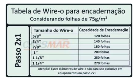 Imagem de Wire-o para Encadernação 2x1 A5 Branco 3/4 para 140fls 36un