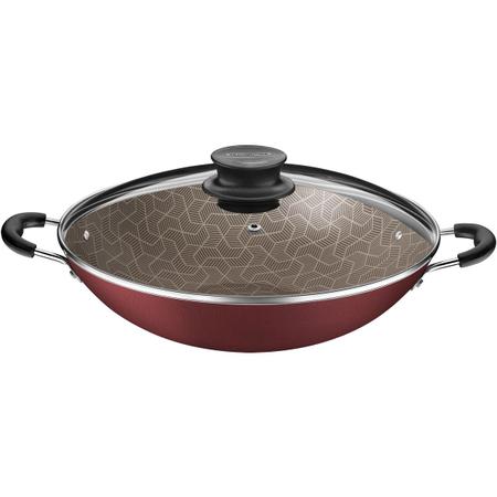 Imagem de Wok Paris Tramontina Antiaderente StarFlon 36cm Vermelho 6 L