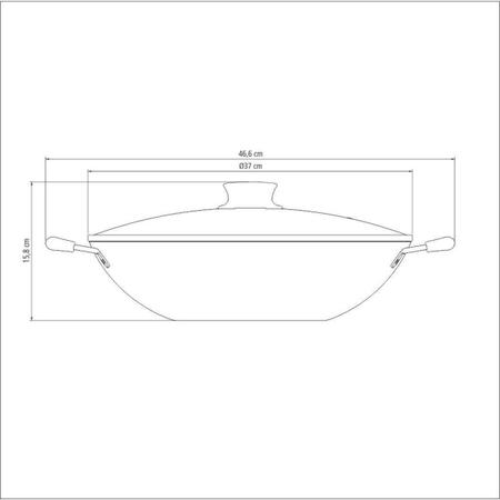 Imagem de Wok Tramontina 36cm Antiaderente 6 Litros com Nf-e