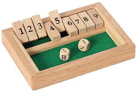 Jogo de madeira shut the box - Ganhe ESPORTES Shut The Box Dice