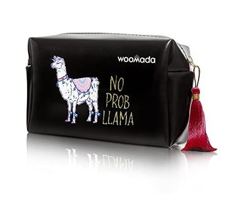Imagem de WOOMADA Travel Makeup Bag for Women Girls PU Leather Cosmetic Toiletry Bag Large Zipper Pouch Organizer Gifts(Unicórnio(saco))