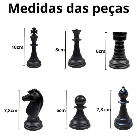 Jogo Xadrez Oficial Tabuleiro Napa- Padrão Escolar Rei 10 Cm