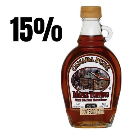 Xarope De Bordo Maple 15% P/ Panqueca Waffle Importado 250ml