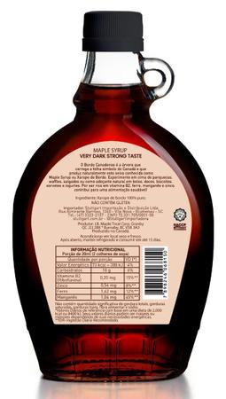 Xarope De Maple 100% Stuttgart Escuro Importado Canada 250Ml - Maple Syrup Imagem de Xarope De Maple 100% Stuttgart Escuro Importado Canada 250Ml
