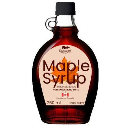 Xarope De Maple 100% Stuttgart Escuro Importado Canada 250Ml - Maple Syrup Imagem de Xarope De Maple 100% Stuttgart Escuro Importado Canada 250Ml