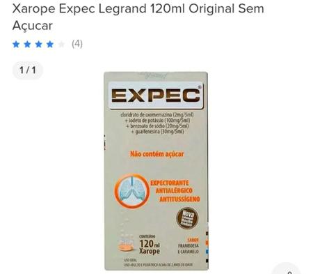 Expec Xarope Antitussígeno Expectorante e Antialérgico 120ml