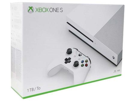 CONSOLE XBOX ONE S 1TB BRANCO 4K BLU-RAY + 1 MES GAME PASS 234-00007