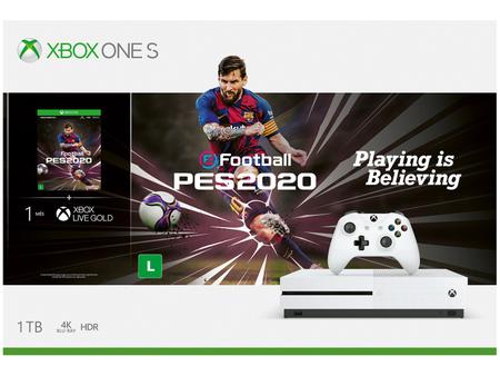 Xbox One S 1TB 1 Controle Microsoft com 1 Jogo - Live Gold 1 Mês