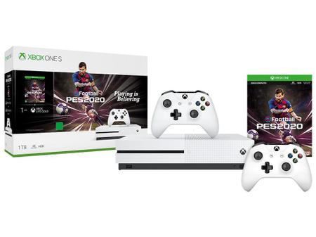 console Xbox one s 1tb 2 Controles sem fio + jogos + kit carregar com 1  bateria Microsoft