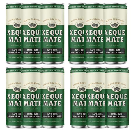 Xeque Mate Drink Pronto de Chá Mate, Rum, Guaraná e Limão, 310ml